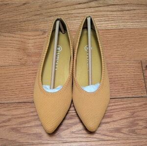 Vivaia Mustard Yellow Pointed Flats